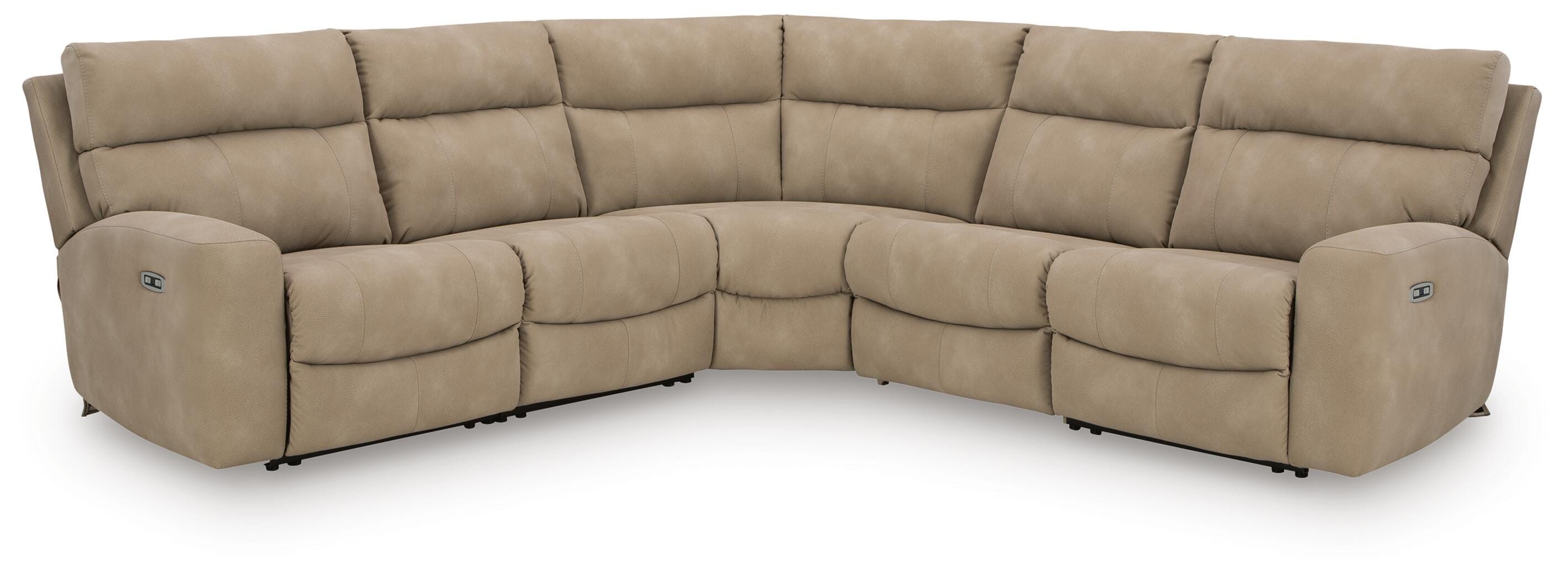 Next-Gen DuraPella 5-Piece Dual Power Reclining Modular Sectional in Sand — main view