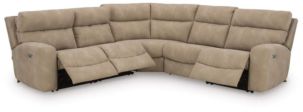 Next-Gen DuraPella 5-Piece Dual Power Reclining Modular Sectional in Sand — detail 2