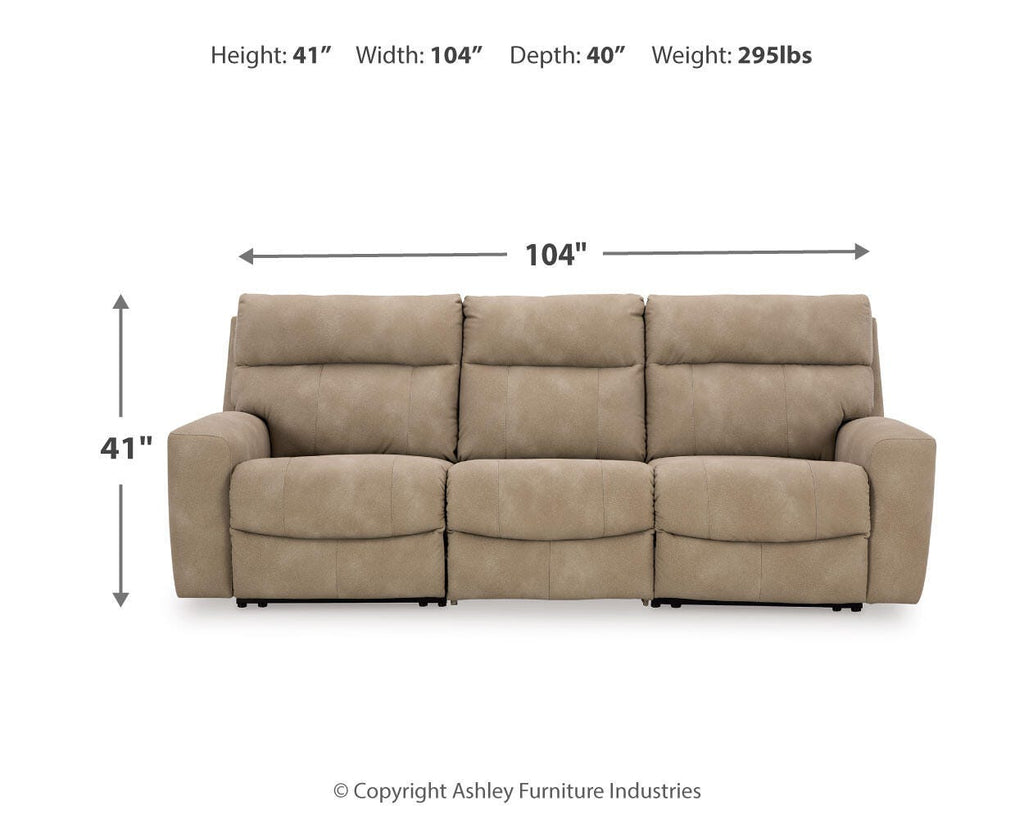 Next-Gen DuraPella 3-Piece Dual Power Reclining Modular Sofa in Sand — detail 4