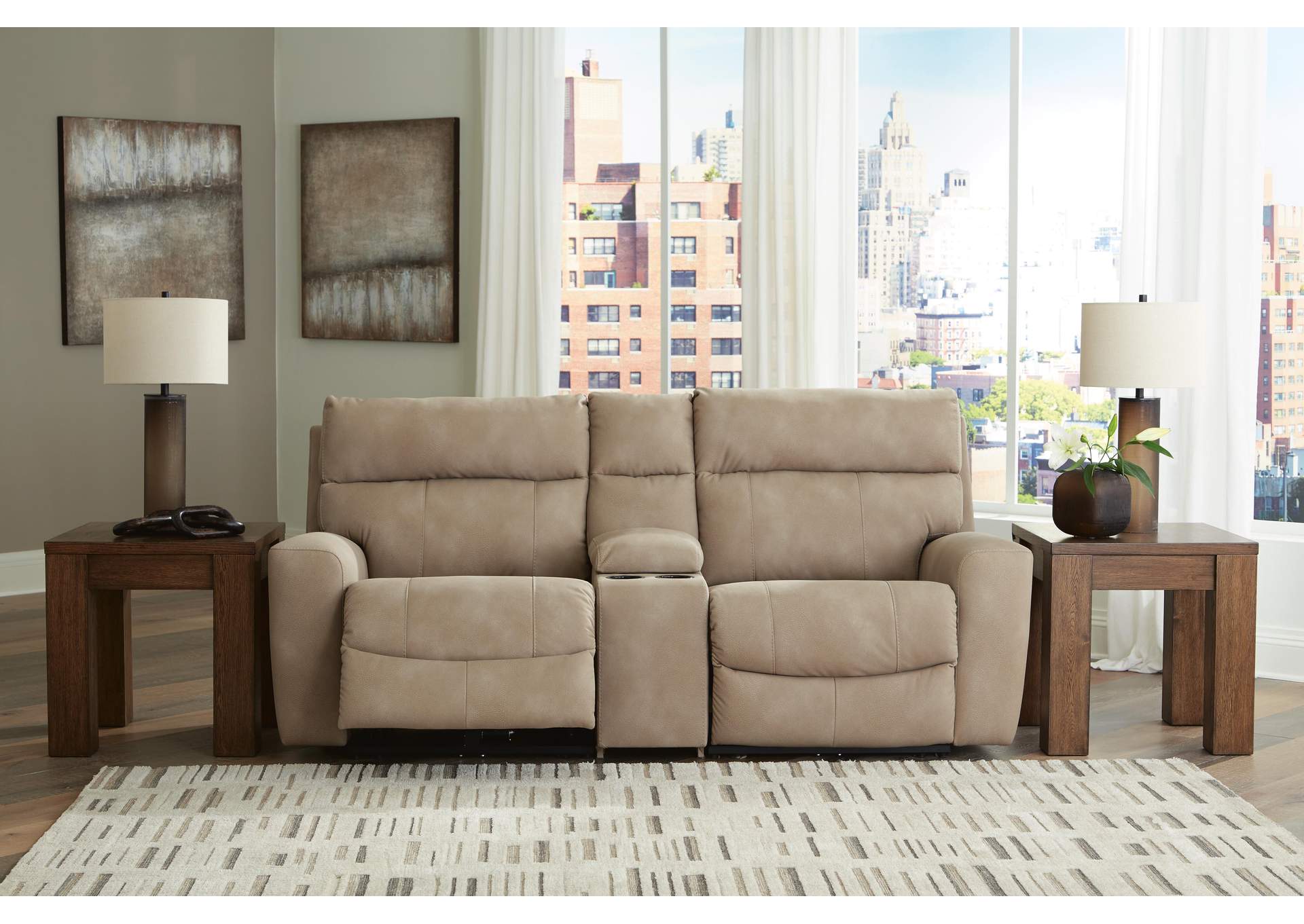 Next-Gen DuraPella Performance Fabric Dual Power Reclining Loveseat Set fabric detail