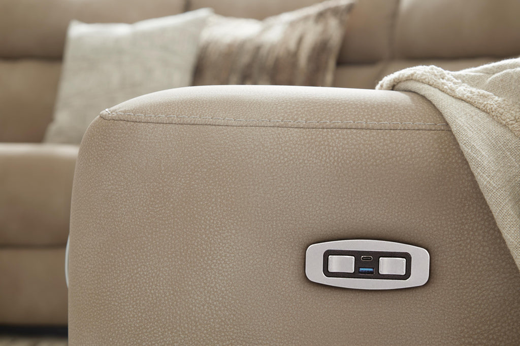 Next-Gen DuraPella 5-Piece Dual Power Reclining Modular Sectional in Sand — detail 4