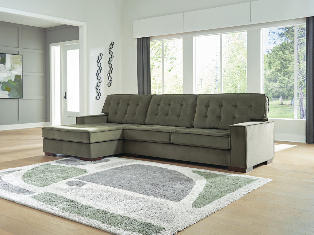 Caspian-Town sectional, 2-Piece Sectional with Chaise · Left-Facing Chaise · 128 × 70 × 38 in, view 2