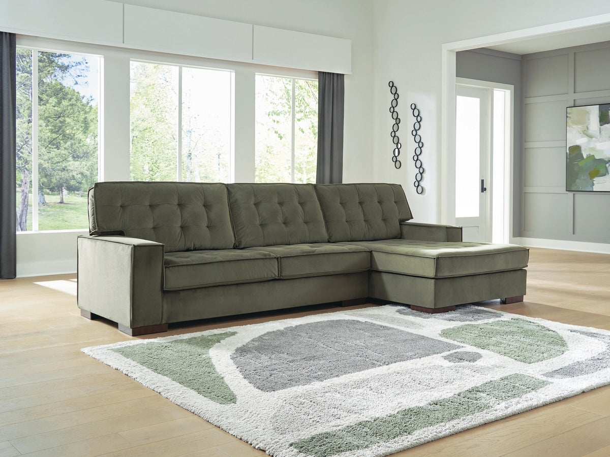 Caspian-Town sectional, 2-Piece Sectional with Chaise · Right-Facing Chaise · 128 × 70 × 38 in, view 2