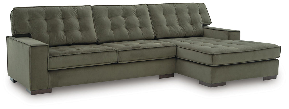 Caspian-Town sectional, 2-Piece Sectional with Chaise · Right-Facing Chaise · 128 × 70 × 38 in, view 1