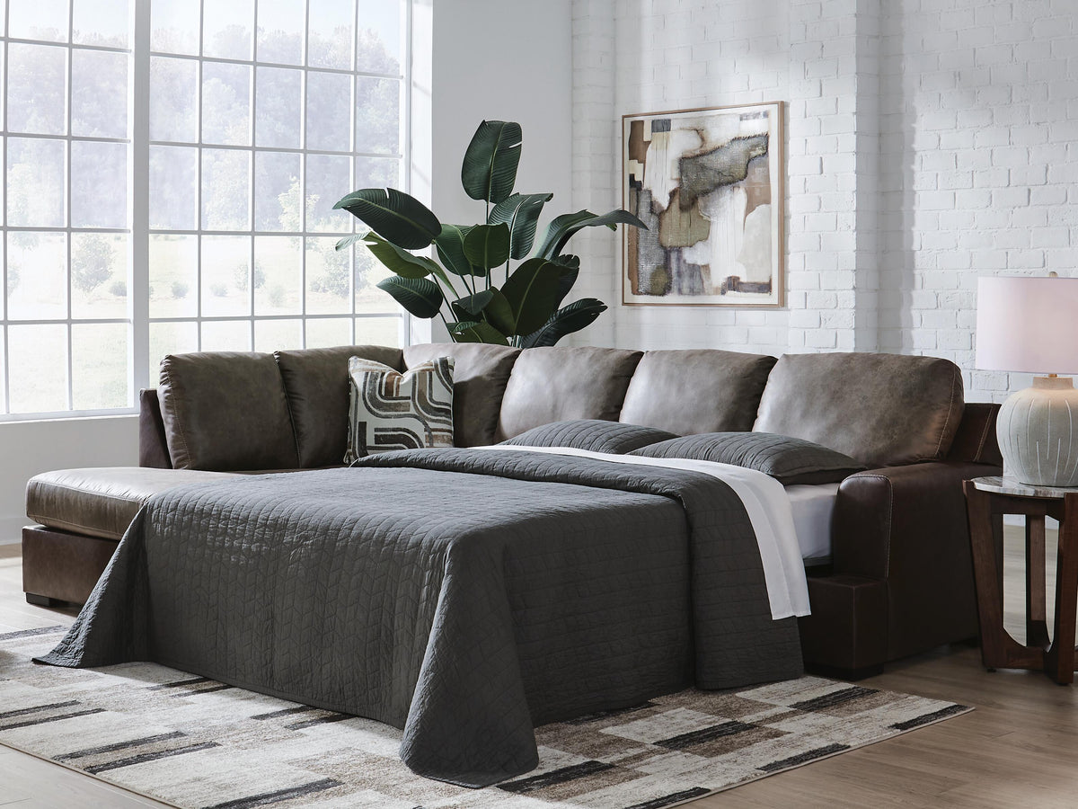 Castille Way sectional, 2-Piece Sleeper Sectional with Chaise · Left-Facing Chaise · 122 × 86 × 39 in, view 2