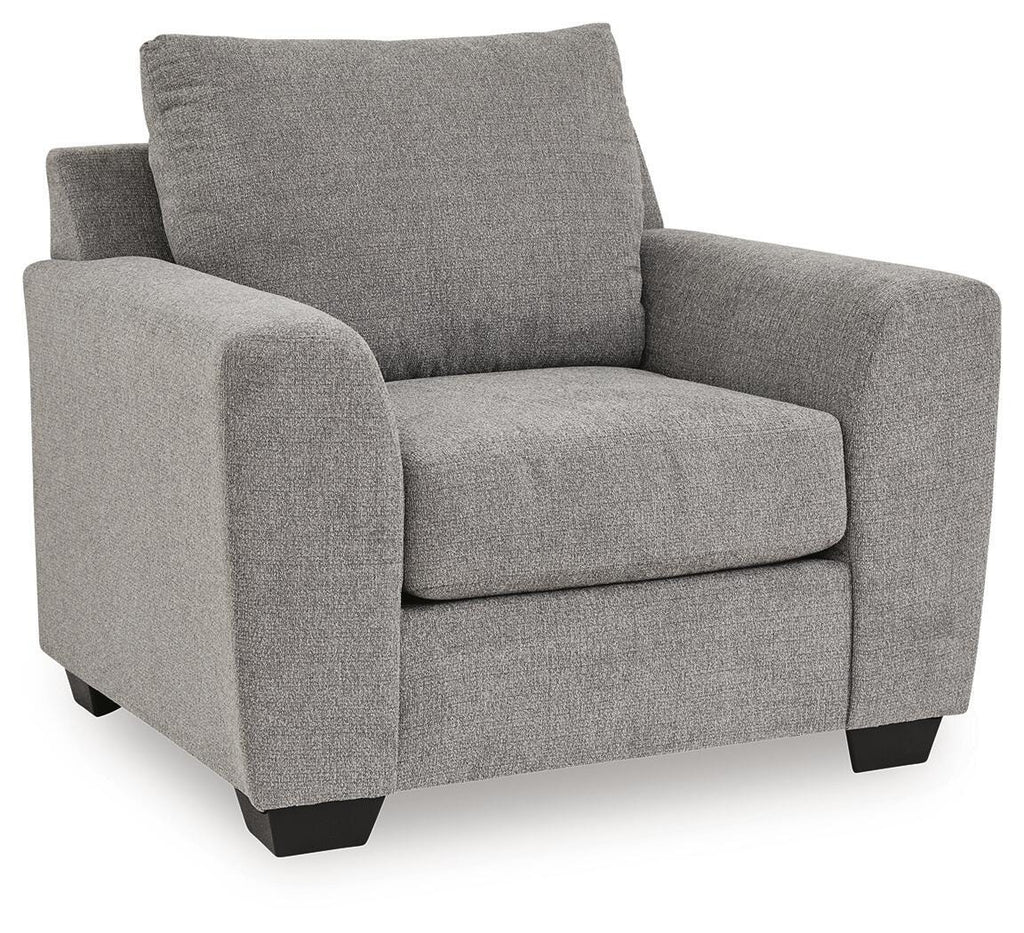 Loreo Chair in Flint, angle view