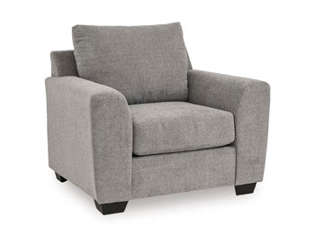 Loreo Chair in Flint, angle view