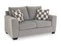 Loreo Loveseat in Flint, angle view