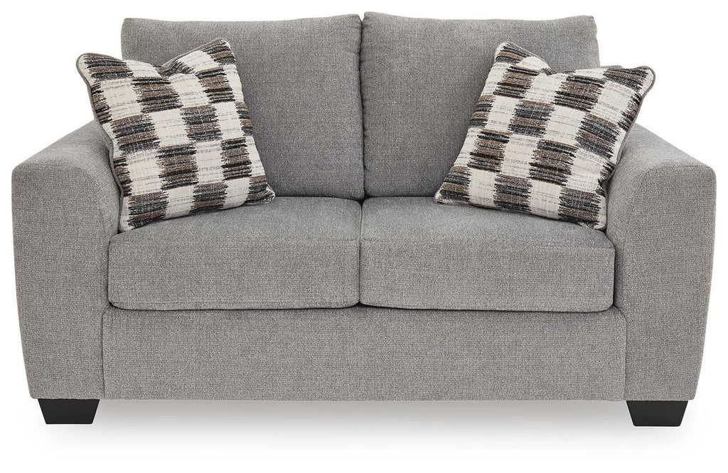 Loreo Loveseat in Flint, front view