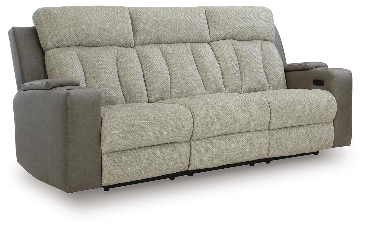 Branthorpe Power Reclining Sofa in Sisal, closed view