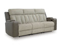 Branthorpe Power Reclining Sofa in Sisal, closed view