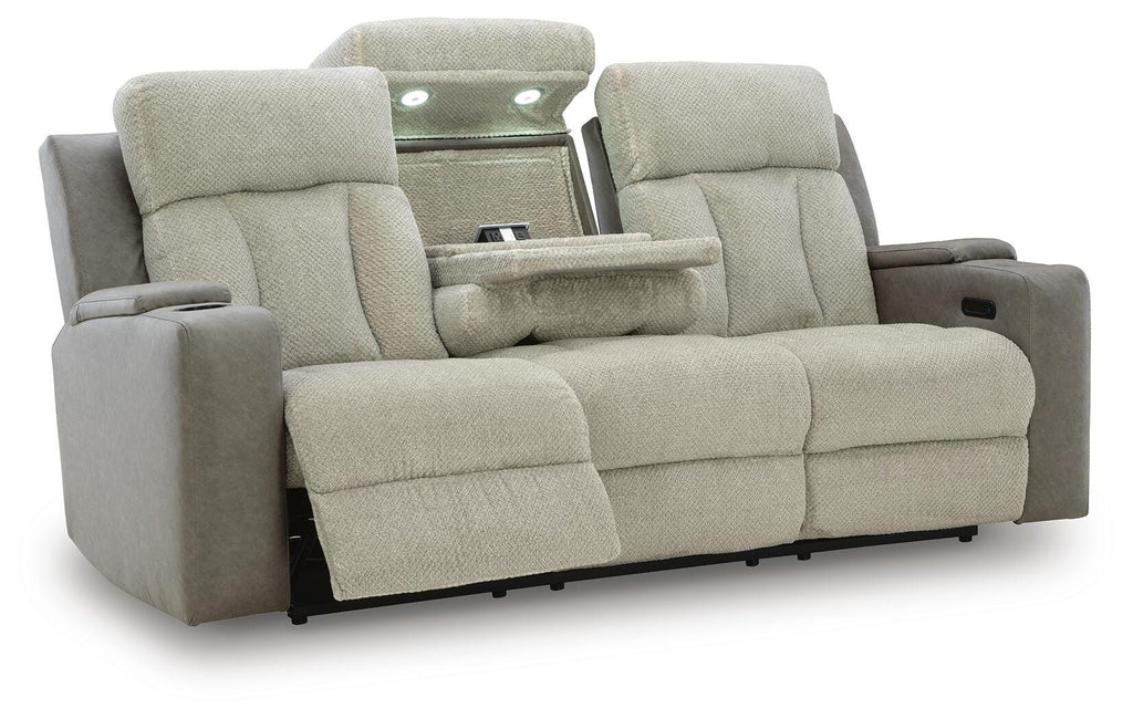 Branthorpe Power Reclining Sofa in Sisal, open view