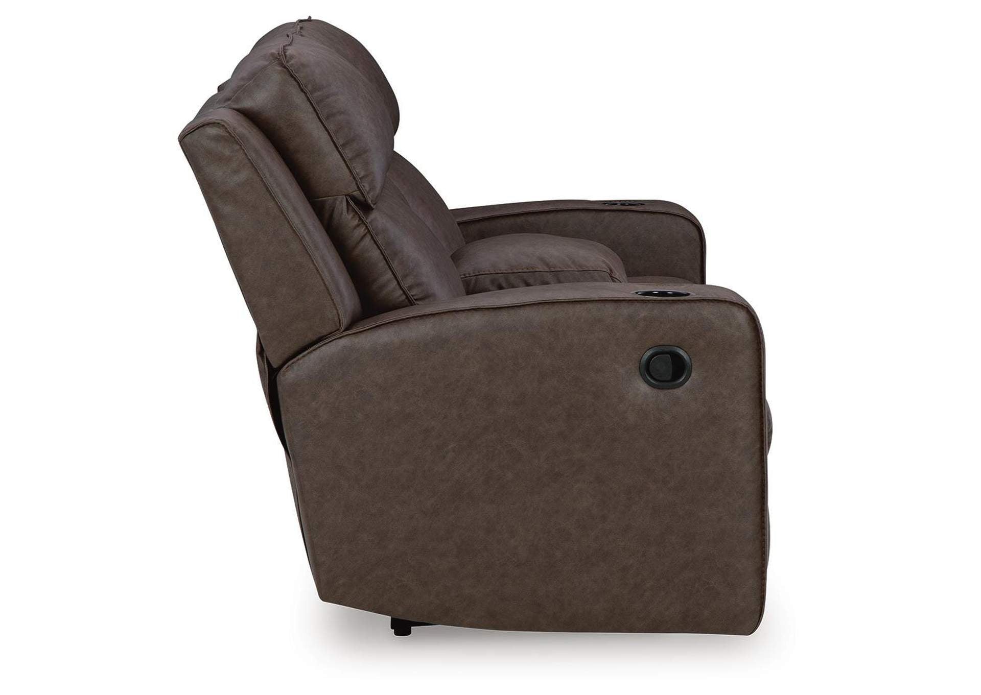 Lavenhorne Reclining Loveseat with Console side view