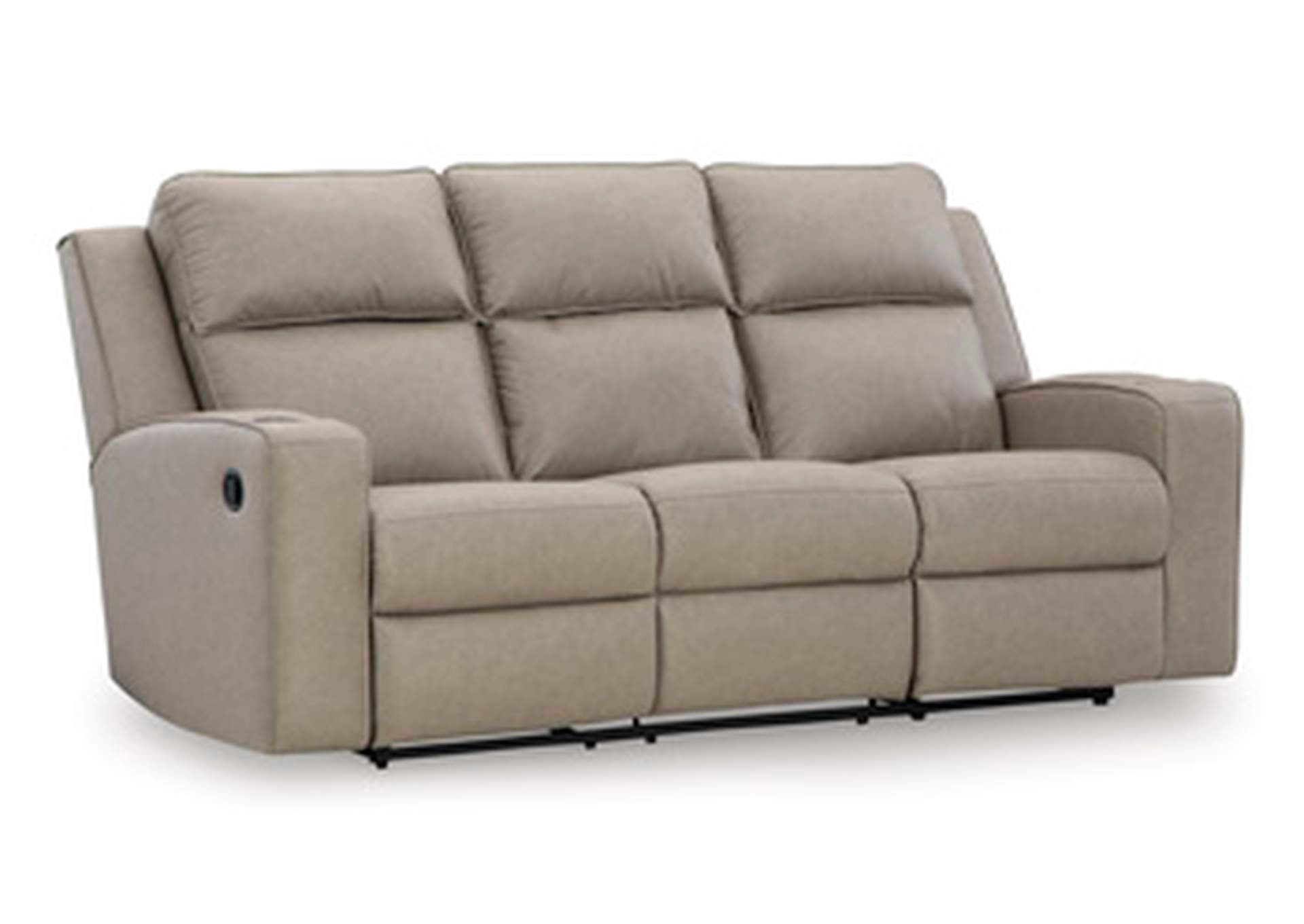 Lavenhorne Reclining Sofa with Drop Down Table angled view