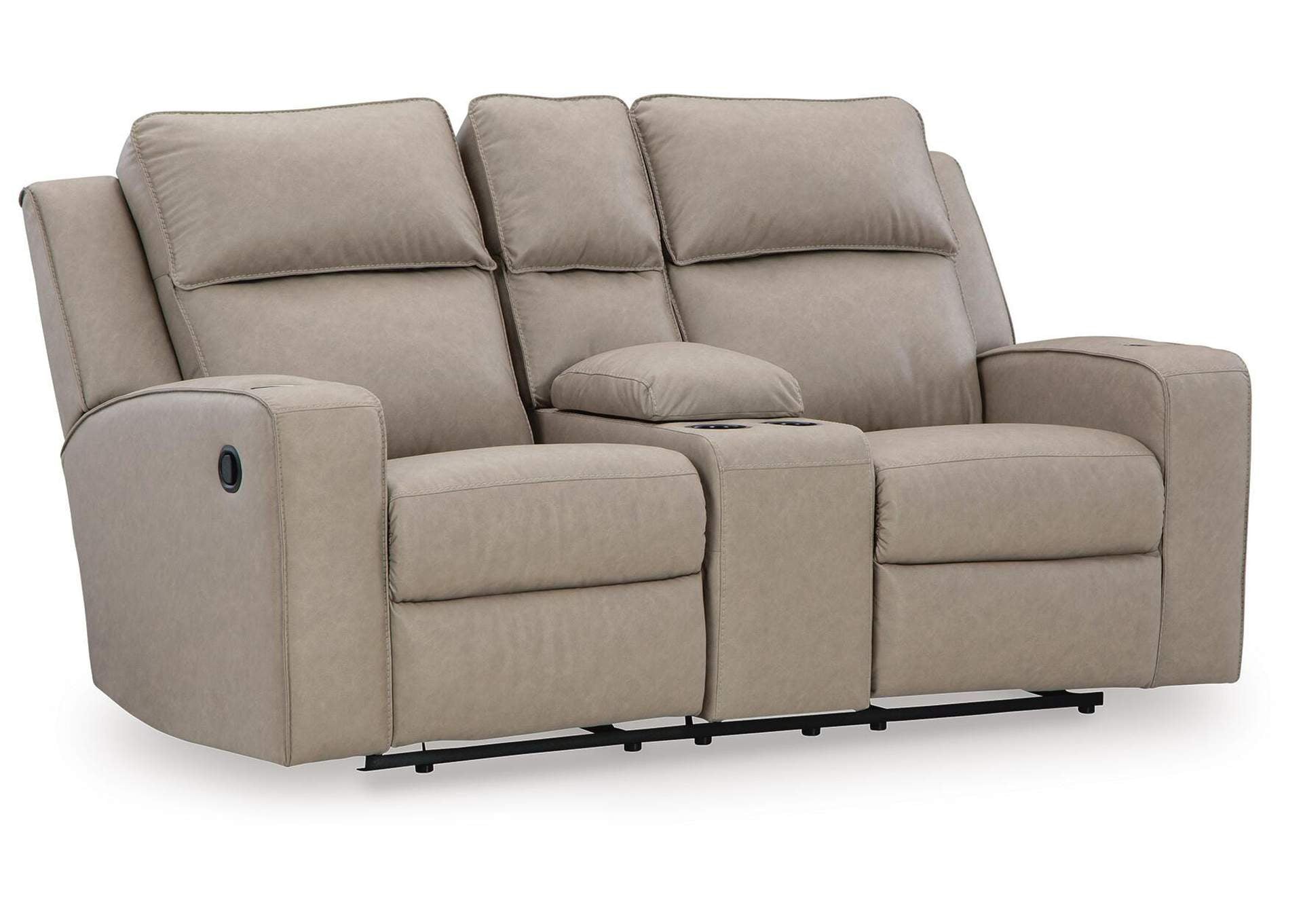 Lavenhorne Reclining Loveseat with Console angled view