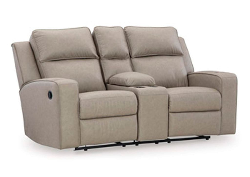 Lavenhorne Reclining Loveseat with Console angled view