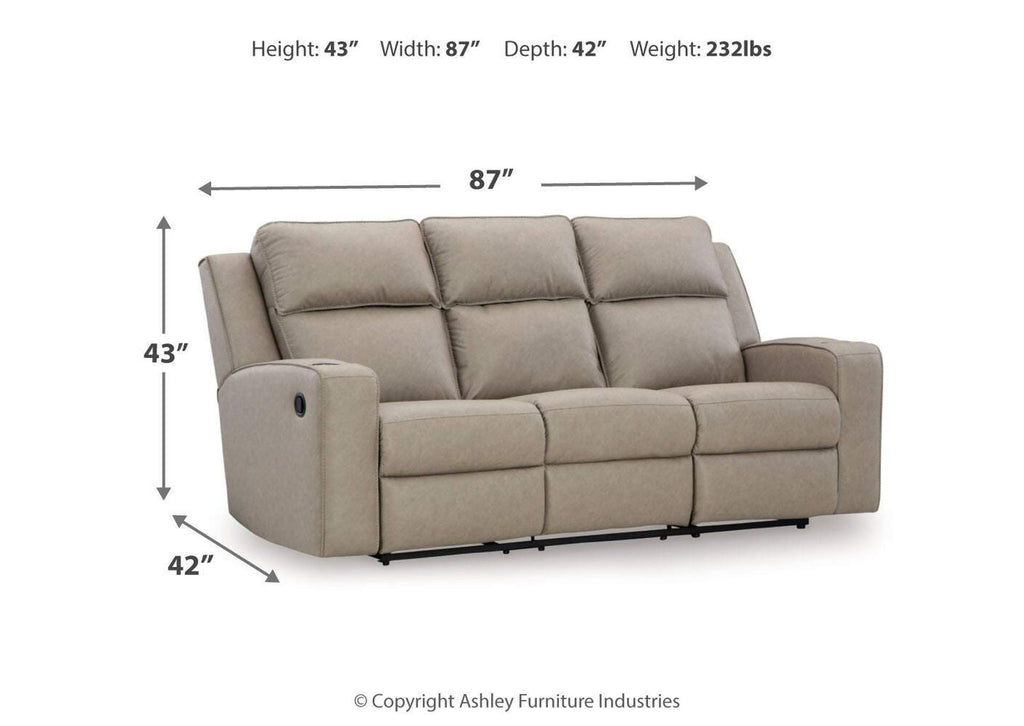 Lavenhorne Reclining Sofa with Drop Down Table dimensions