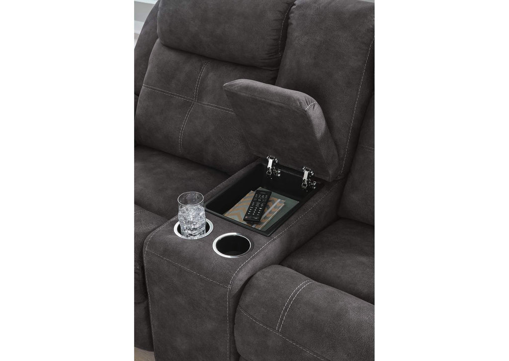 Brysonview Reclining Loveseat with Console detail