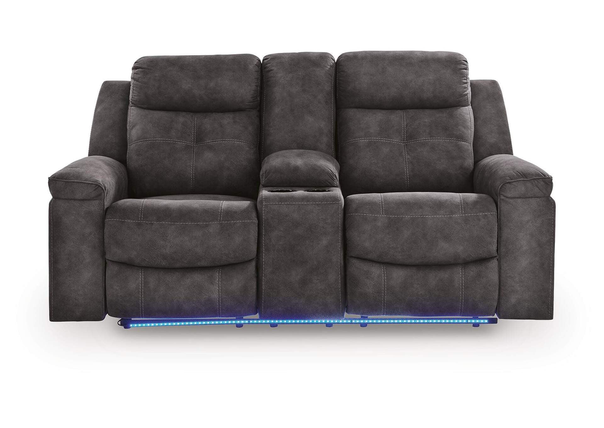 Brysonview Reclining Loveseat with Console front view