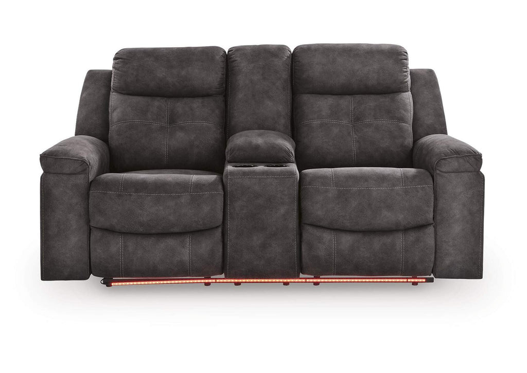 Brysonview Reclining Loveseat with Console front view