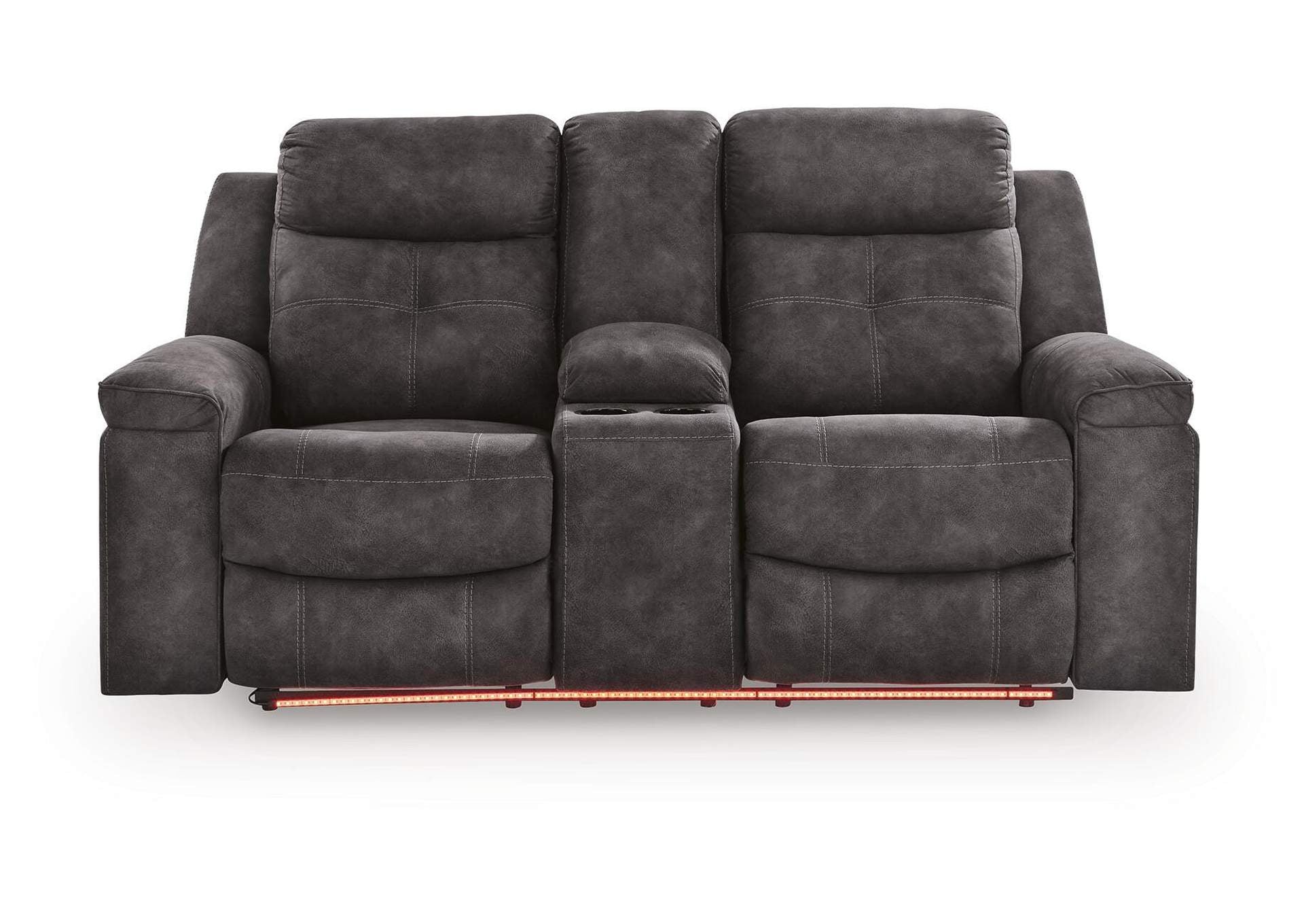 Brysonview Reclining Loveseat with Console front view