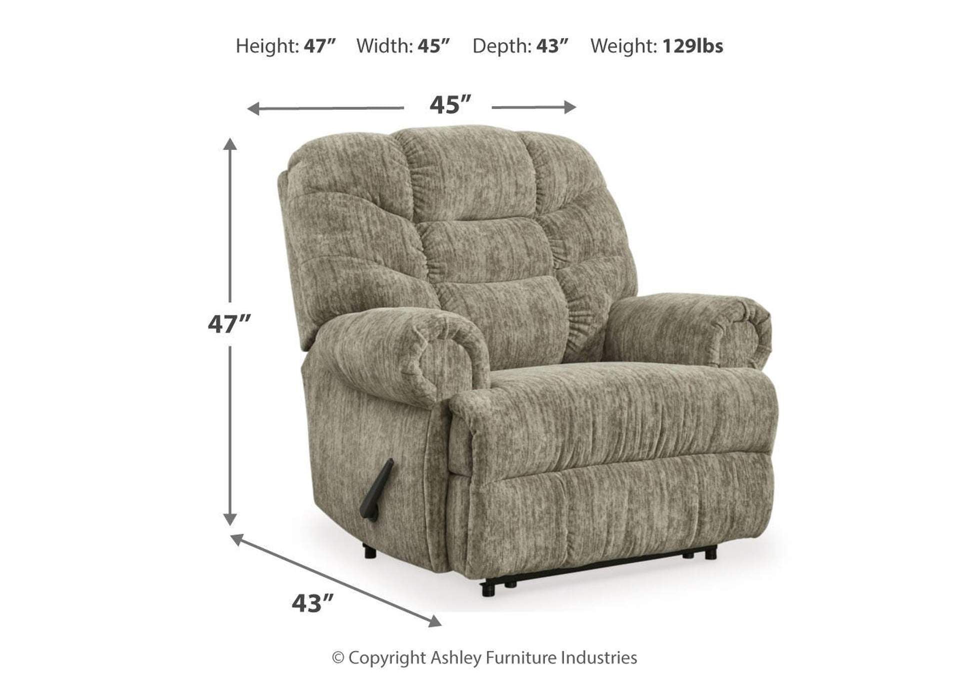 Movie Man Recliner dimensions