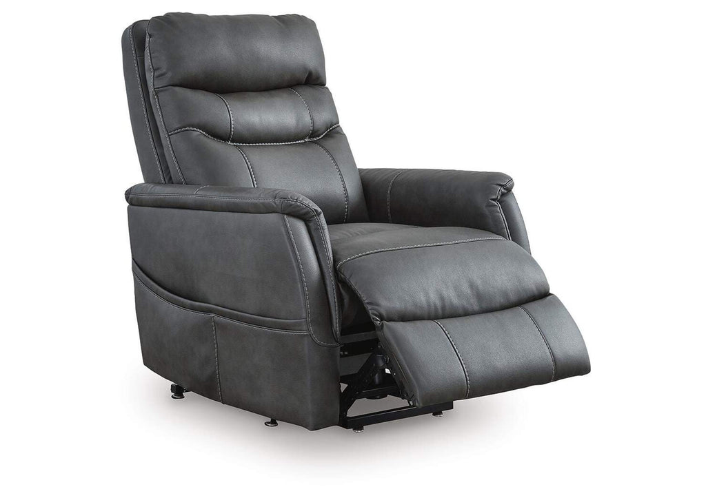 Strawbill Power Lift Recliner angled view