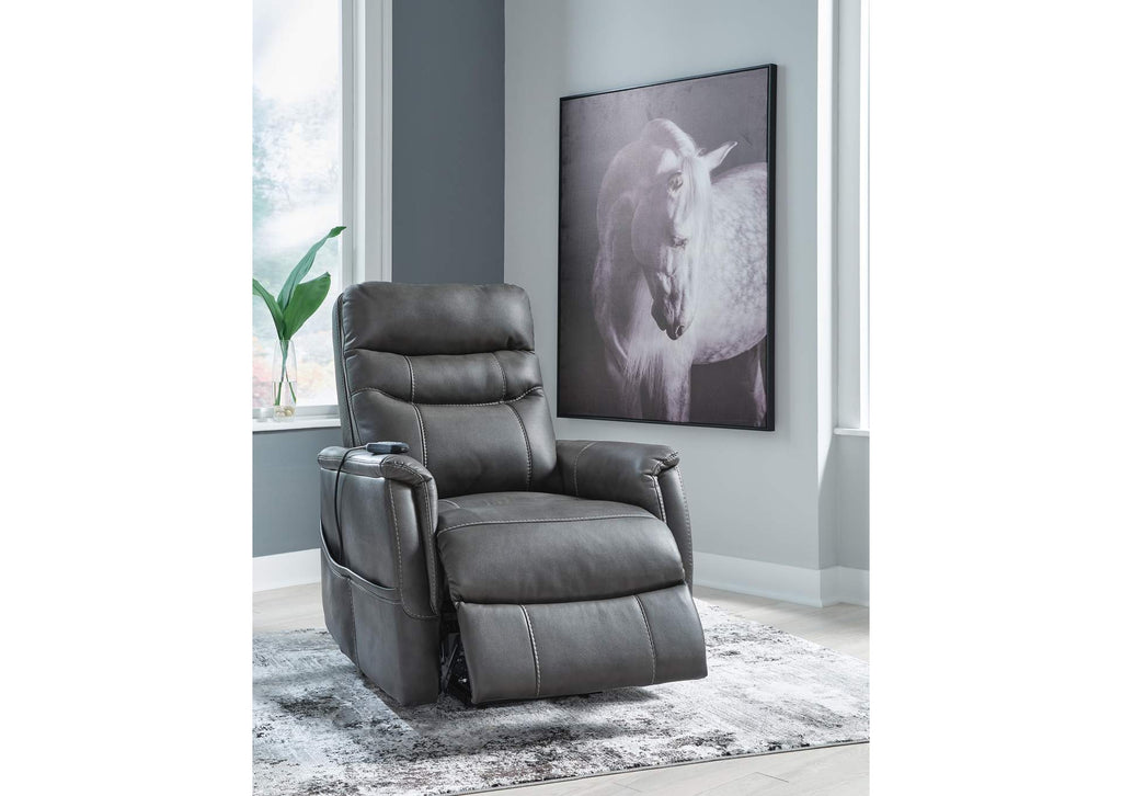 Strawbill Power Lift Recliner angled view