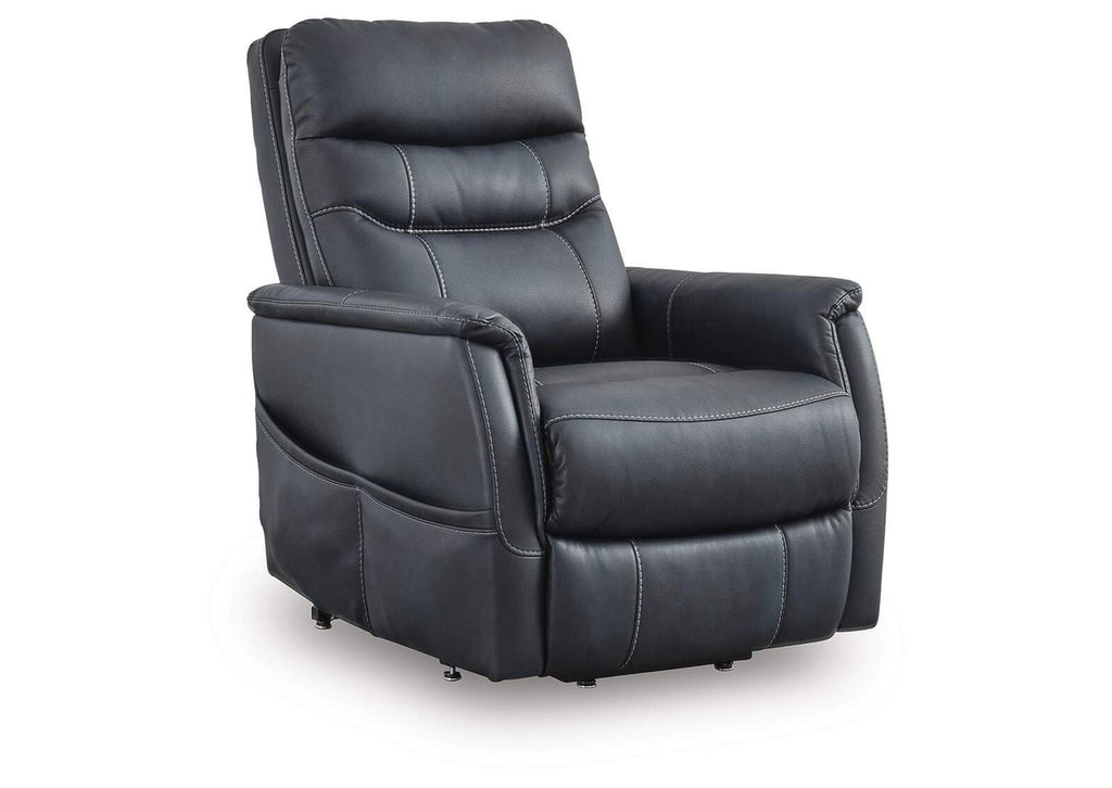 Strawbill Power Lift Recliner angled view