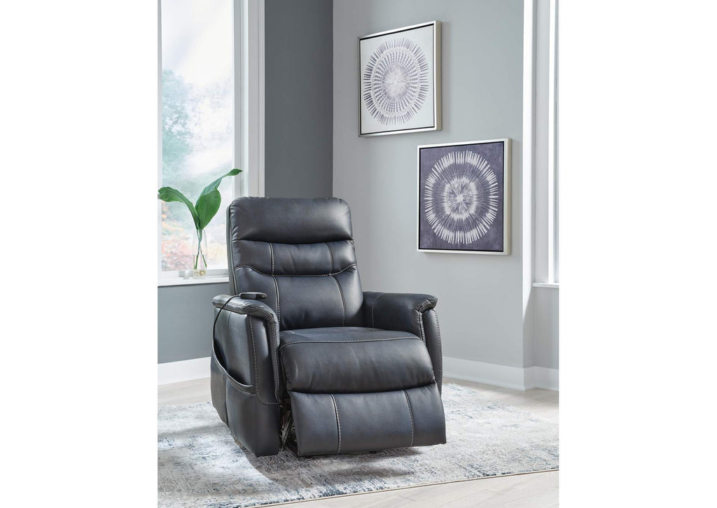 Strawbill Power Lift Recliner angled view