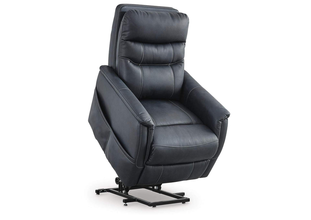 Strawbill Power Lift Recliner angled view