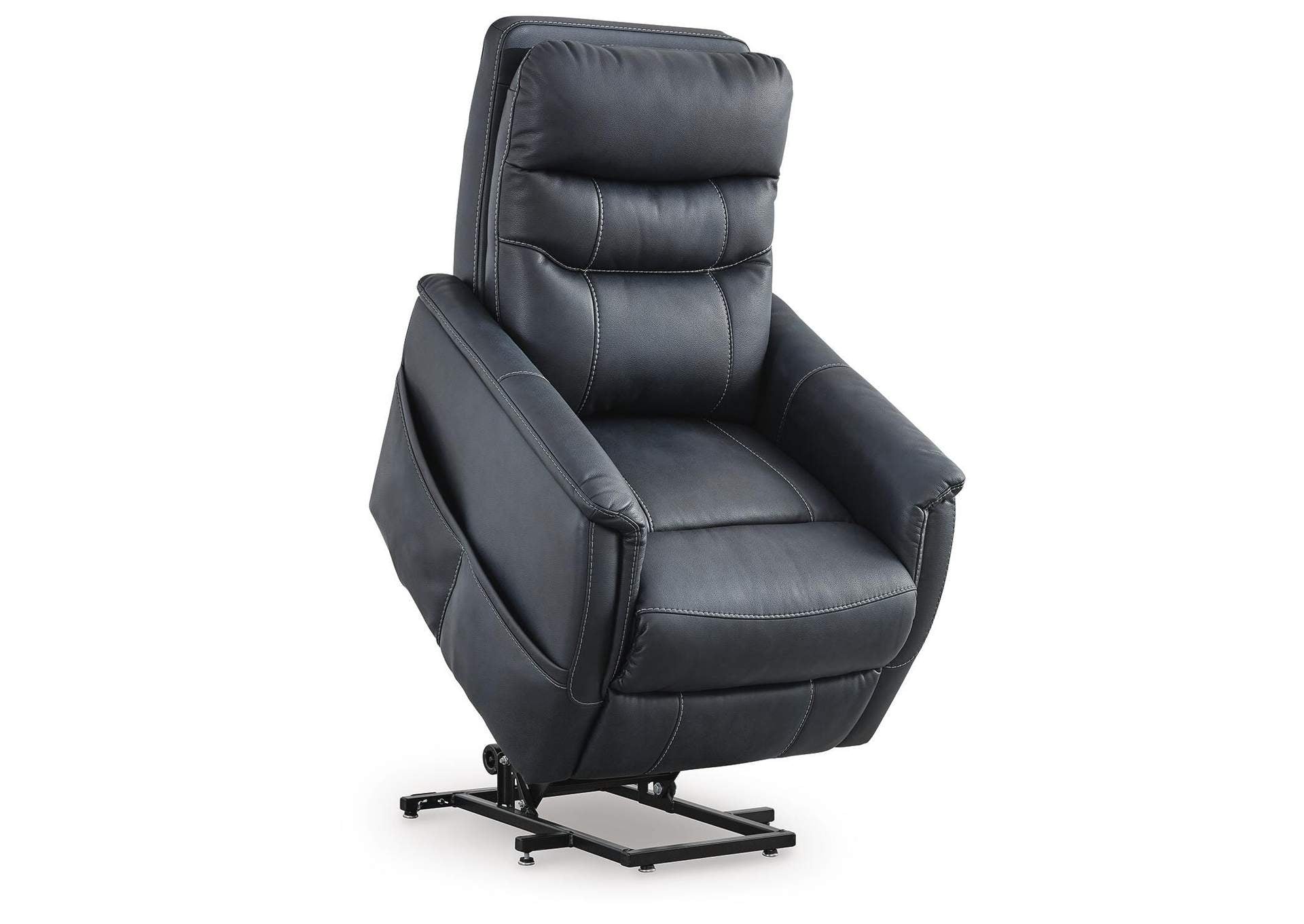 Strawbill Power Lift Recliner angled view
