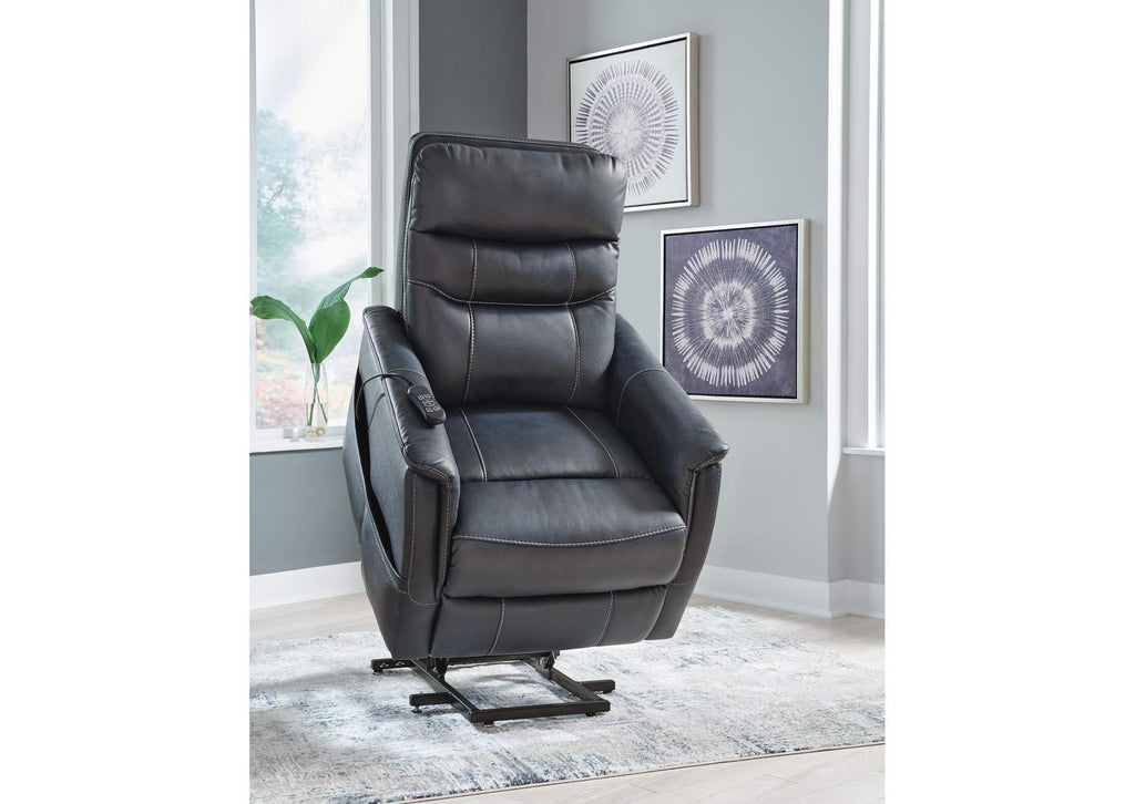 Strawbill Power Lift Recliner angled view