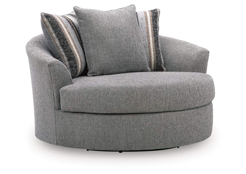 Creston Heights Oversized Swivel Accent Chair angled view