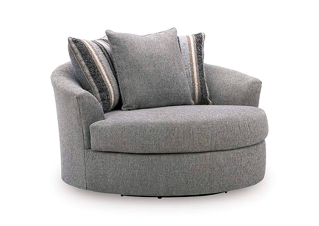 Creston Heights Oversized Swivel Accent Chair angled view