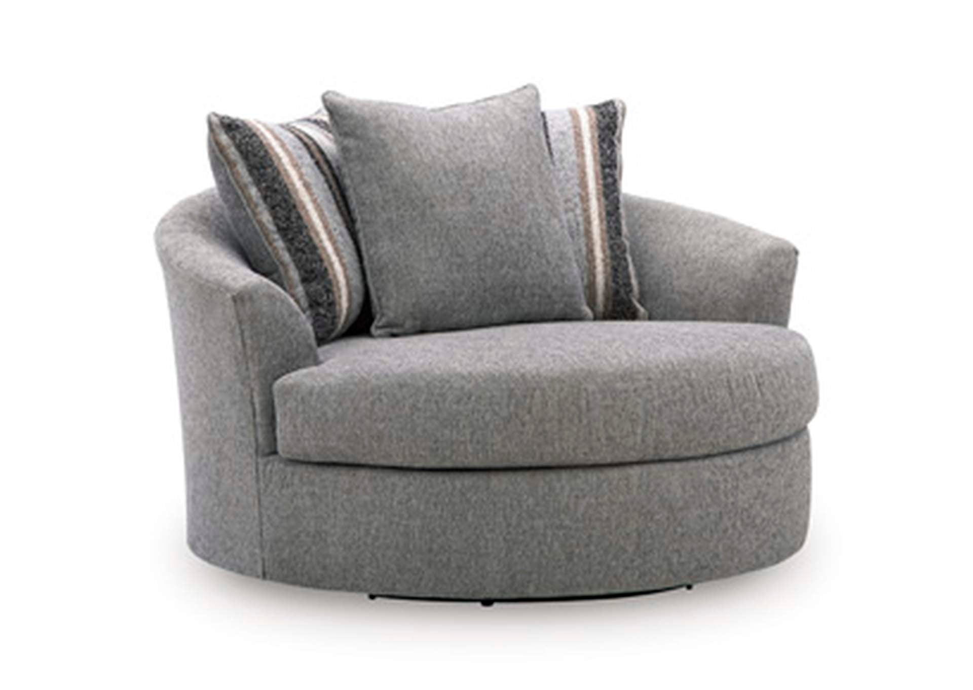 Creston Heights Oversized Swivel Accent Chair angled view