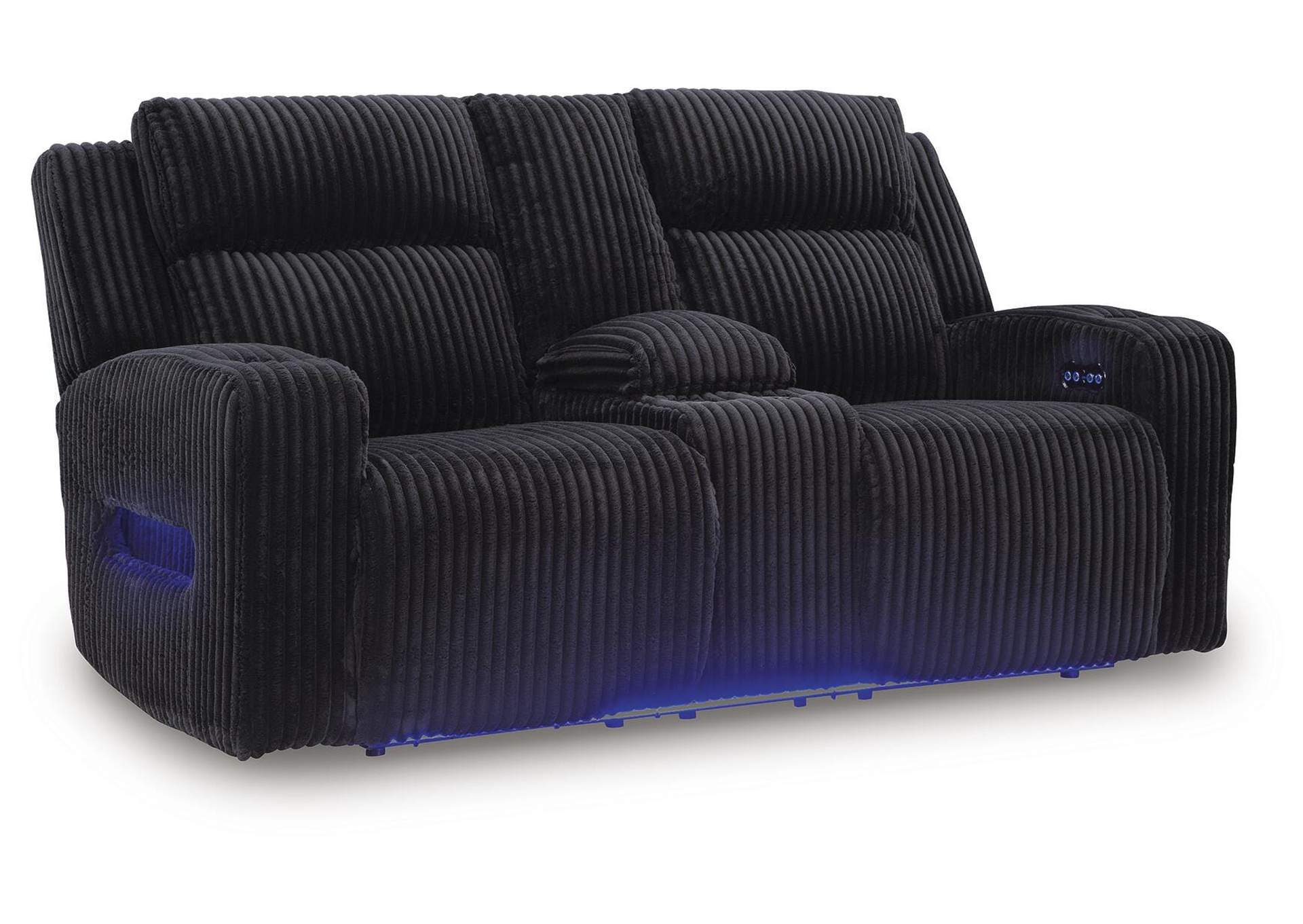 Forest Lake Power Reclining Loveseat with Console angled view
