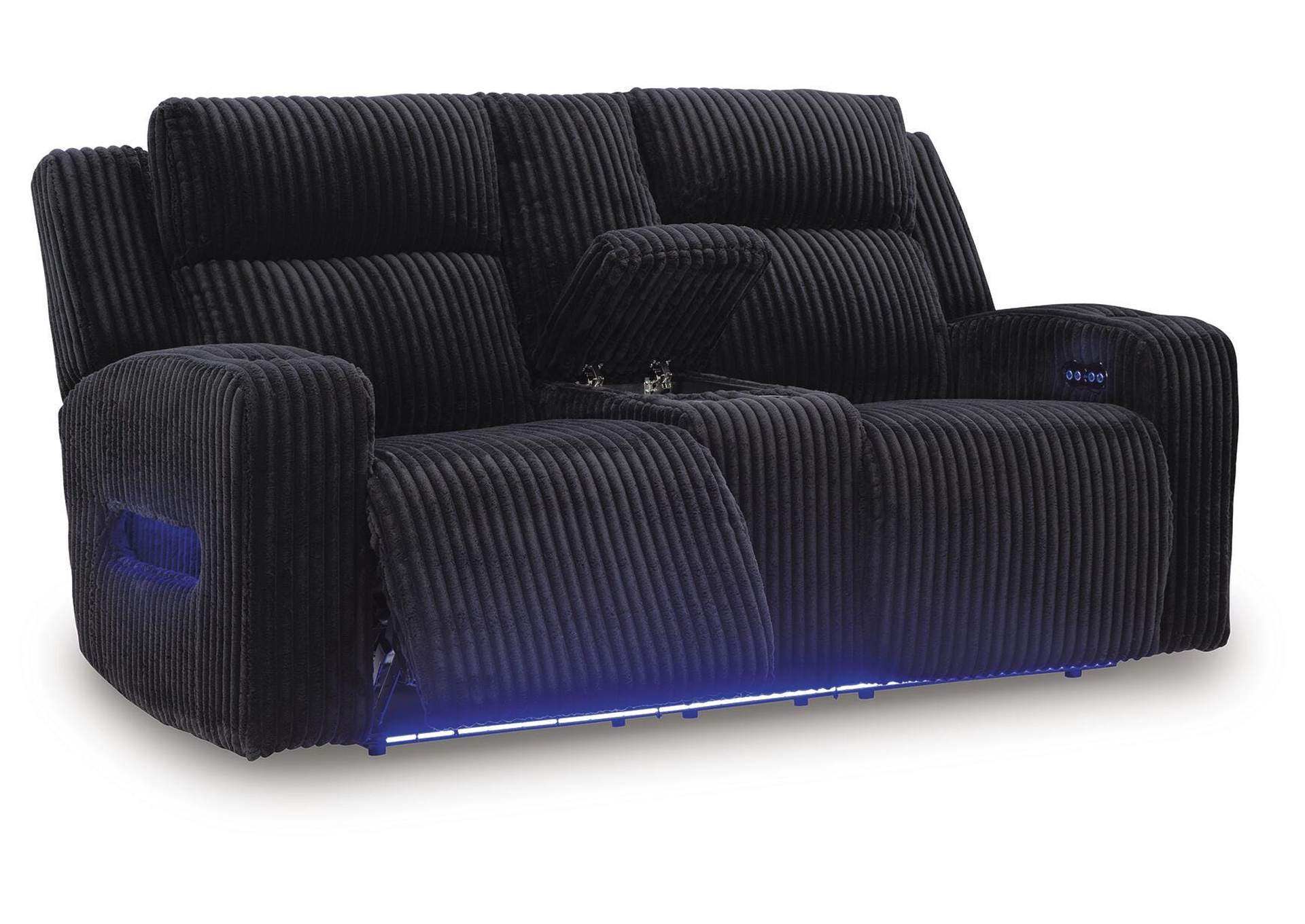 Forest Lake Power Reclining Loveseat with Console angled view