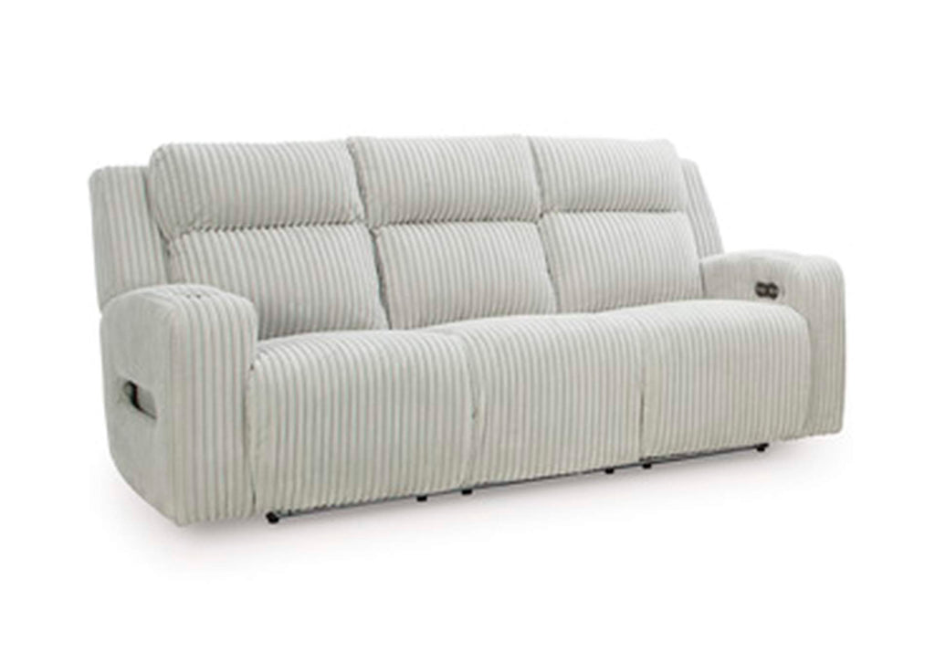 TwinBrooke Dual Power Reclining Sofa and Loveseat angled view
