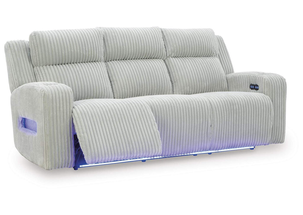 TwinBrooke Dual Power Reclining Sofa and Loveseat angled view