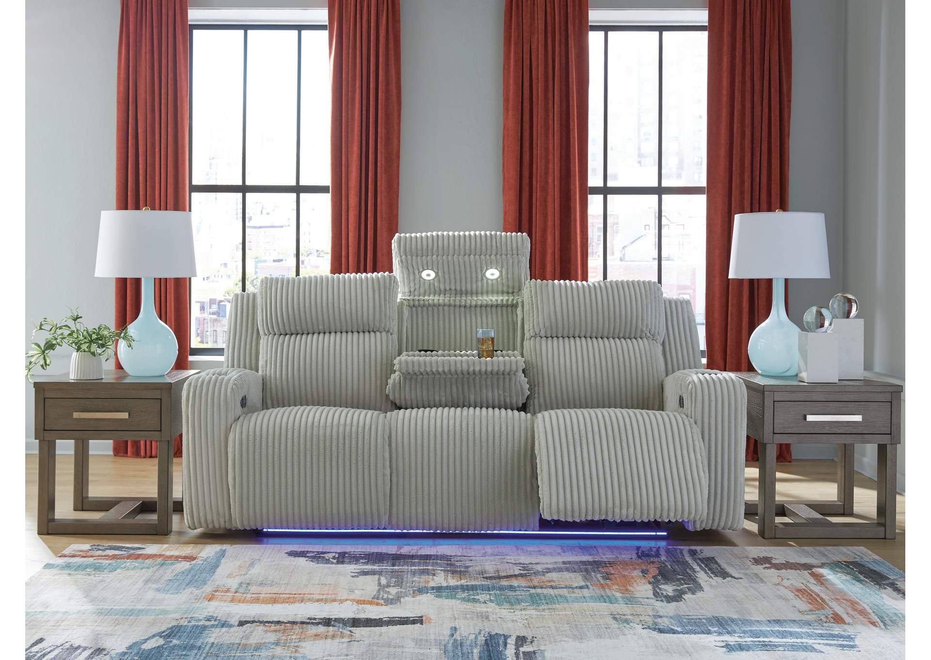 TwinBrooke Dual Power Reclining Sofa and Loveseat
