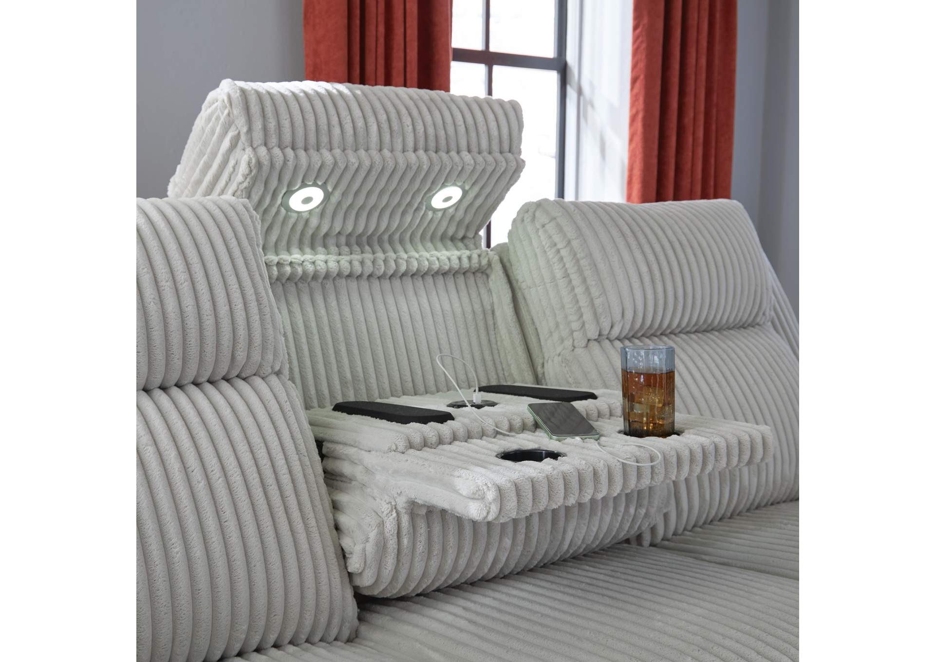 TwinBrooke Dual Power Reclining Sofa and Loveseat detail