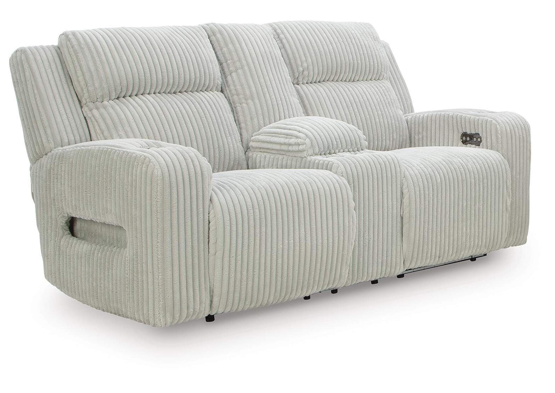 TwinBrooke Dual Power Reclining Sofa and Loveseat angled view