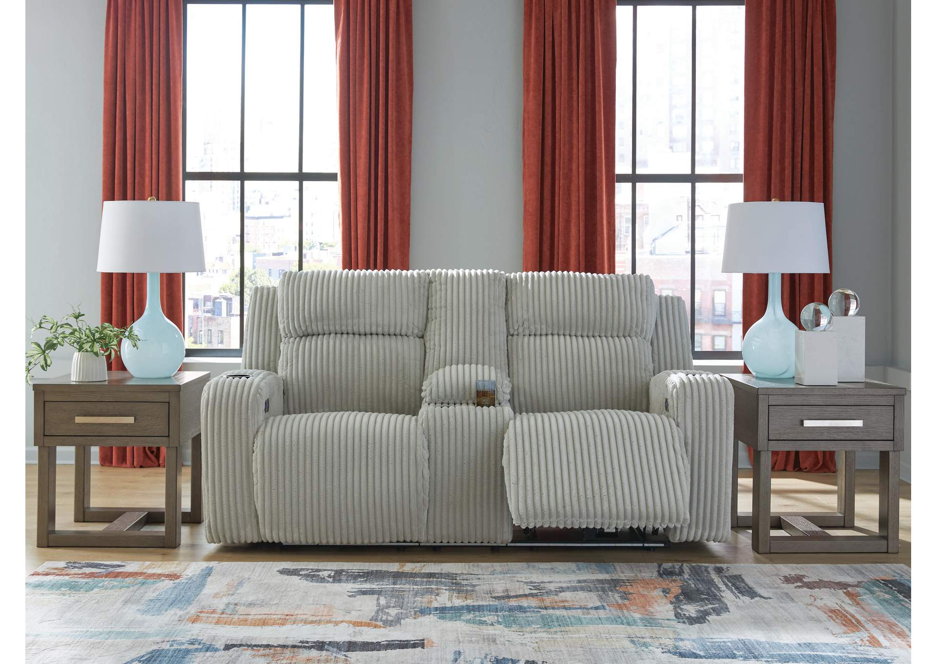 Forest Lake Power Reclining Loveseat with Console