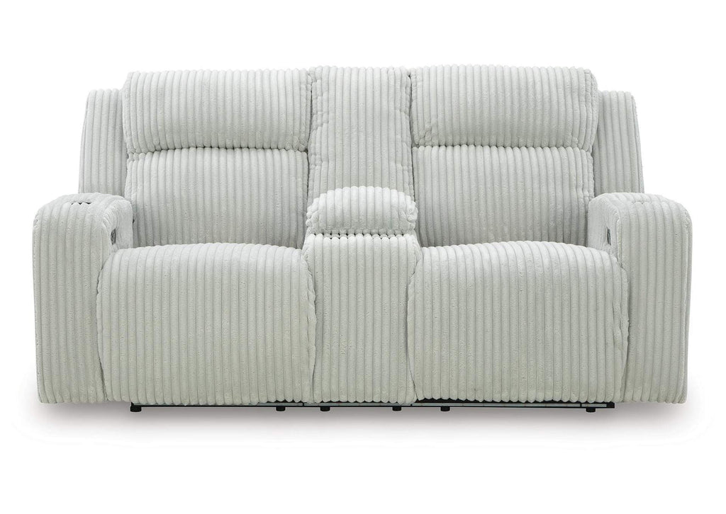 Forest Lake Power Reclining Loveseat with Console front view