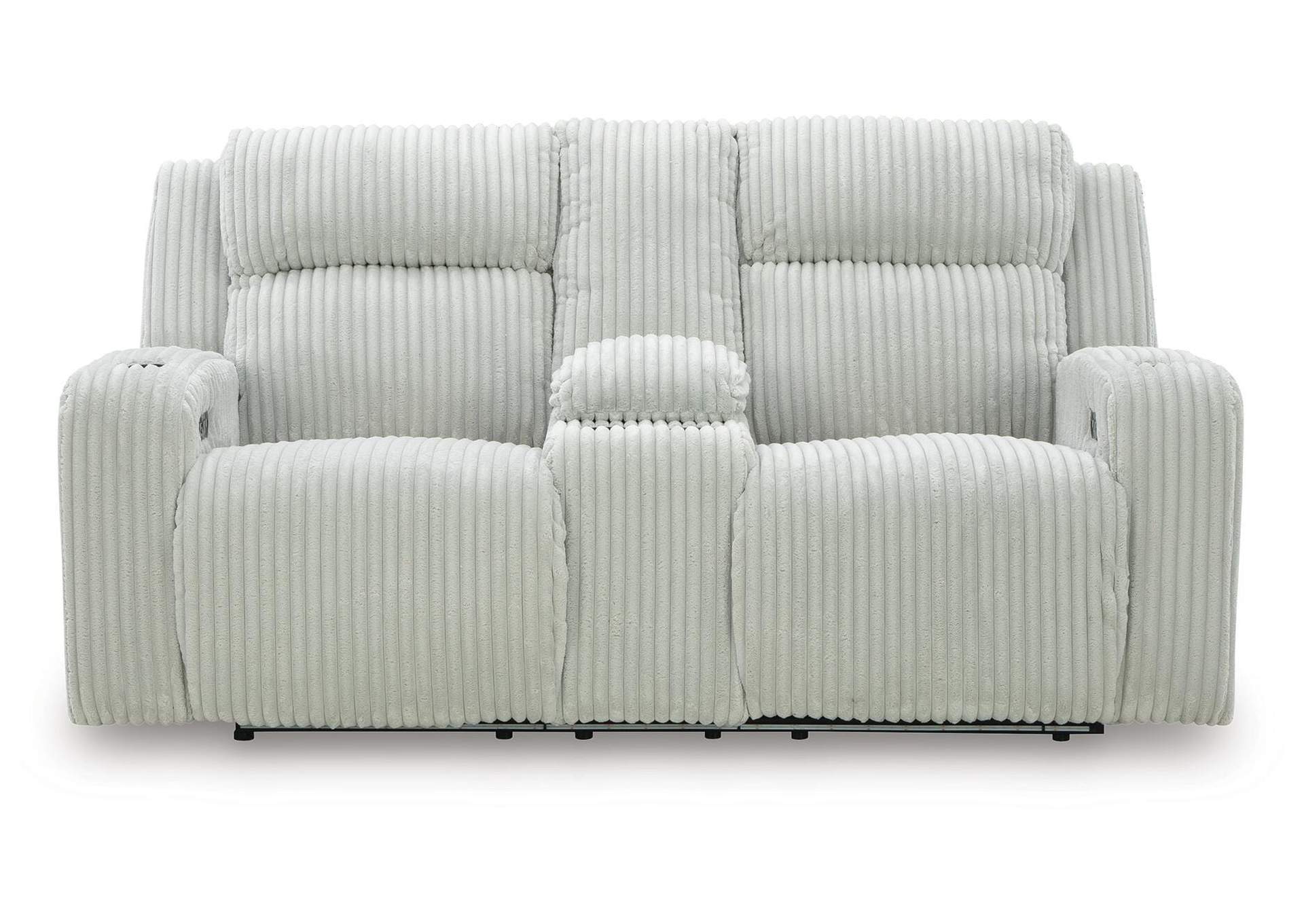 Forest Lake Power Reclining Loveseat with Console front view