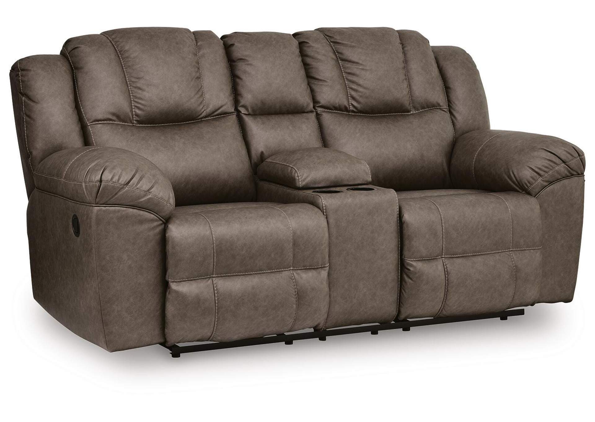 Knoxlee Manual Reclining Sofa and Loveseat Set angled view