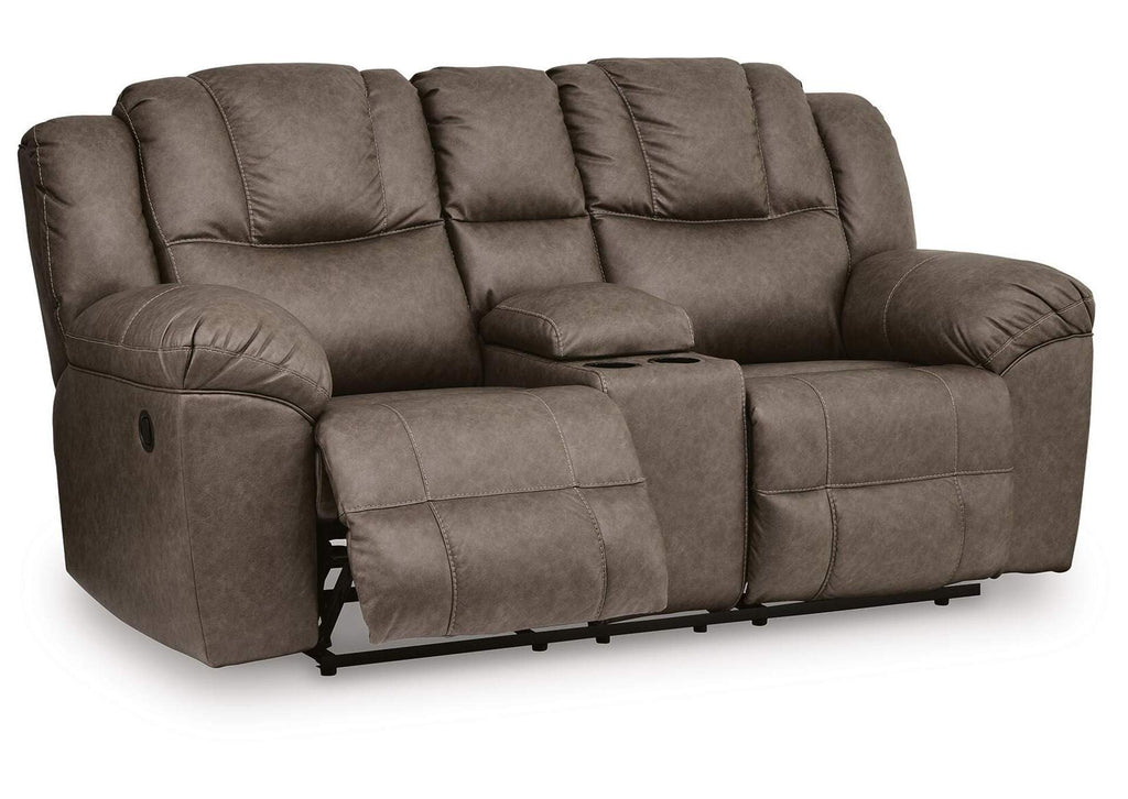 Knoxlee Manual Reclining Sofa and Loveseat Set angled view