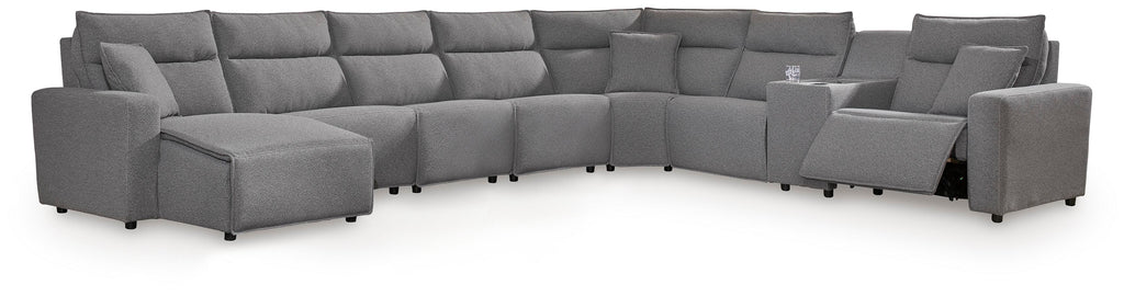 Modmax II sectional, 8-Piece Power Reclining Sectional with Console · 159 × 178 × 42 in, view 1