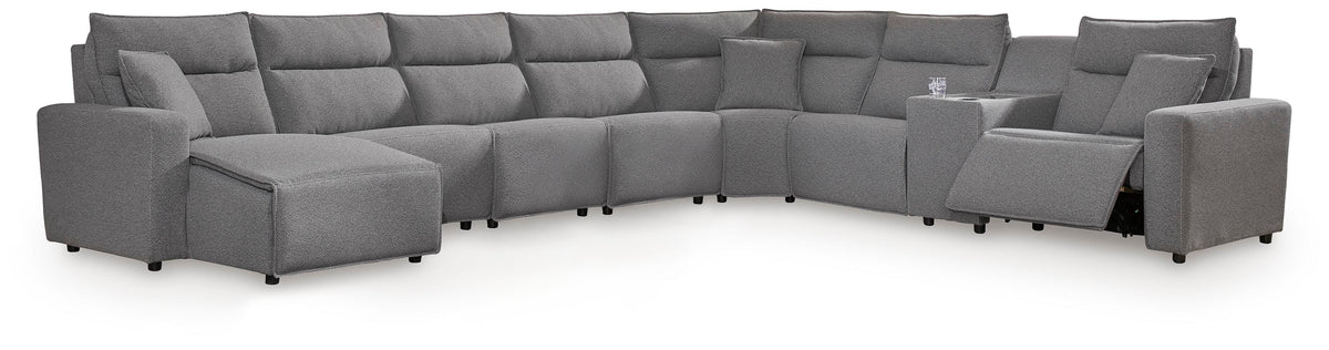 Modmax II sectional, 8-Piece Power Reclining Sectional with Console · 159 × 178 × 42 in, view 1